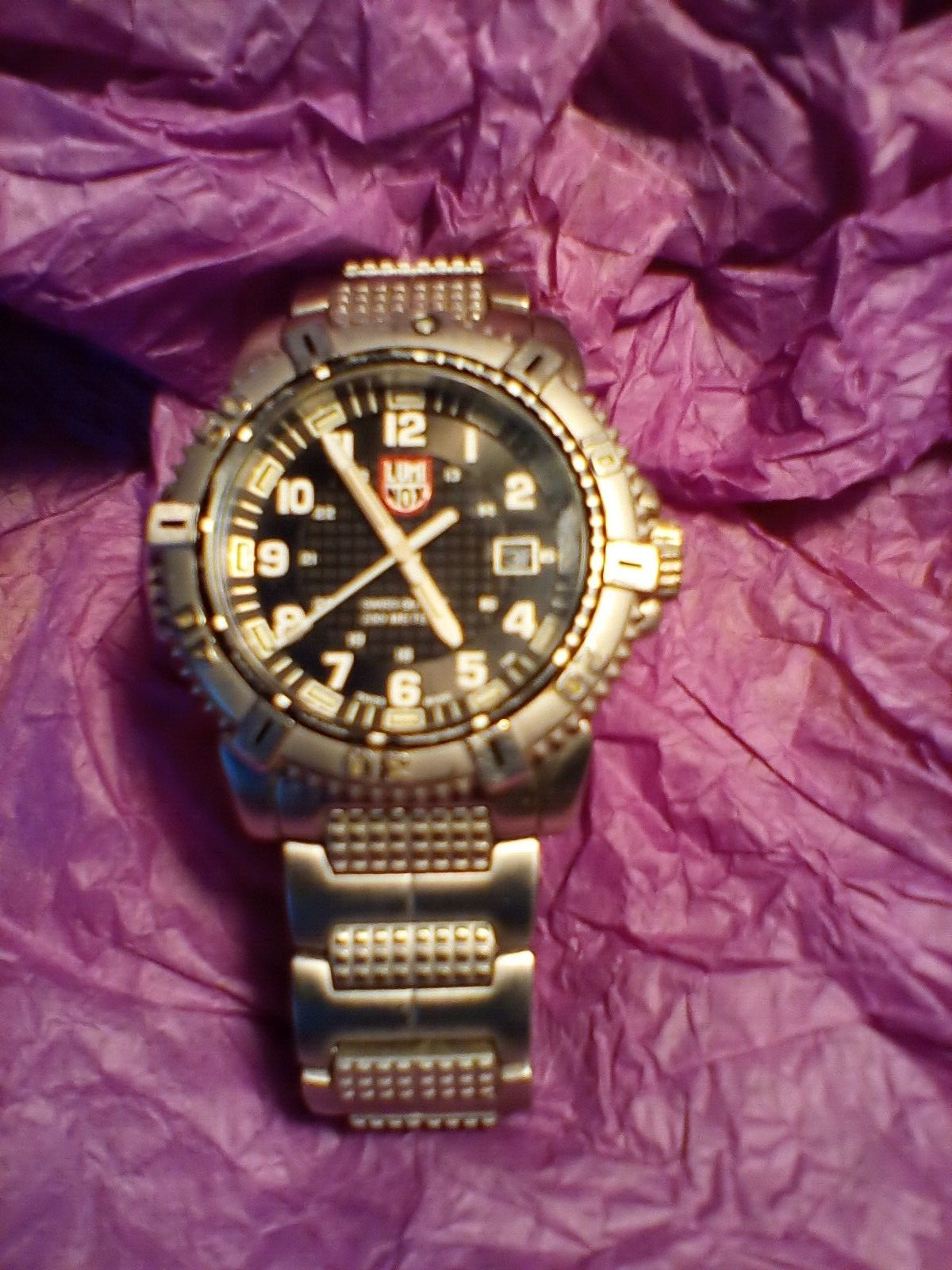 Luminox Mariner 45mm Black Dial 6250 Series Stainless Steel Men's Wristwatch