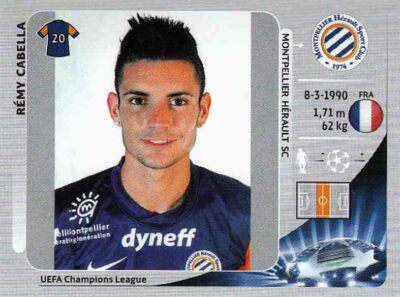 2012/2013 Panini Sticker Champions League No. 145 Remy Cabella Montpellier Herau
