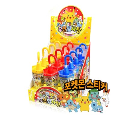 Pokemon Sticker Umbrella Star Candy K-Snack (30g x 12 pieces) 1 Random Character