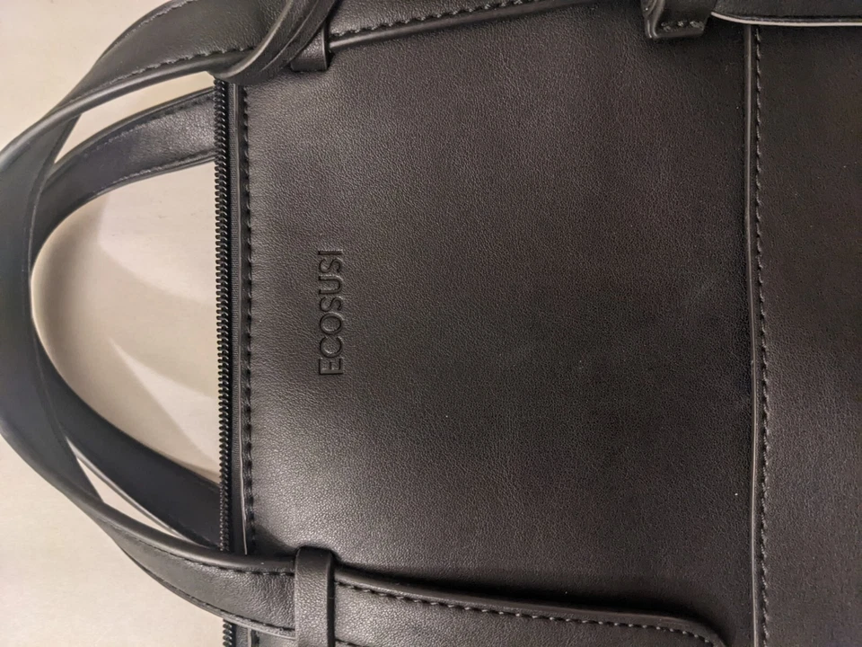 ECOSUSI Womens Leather Tote Bag Convertible Backpack Black Vegan Handbag 11"x15” - Image 2 of 4