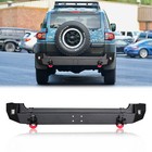 Vijay For 2007-2014 FJ Cruiser New Rear Black Bumper w/LED Lights & D-Rings