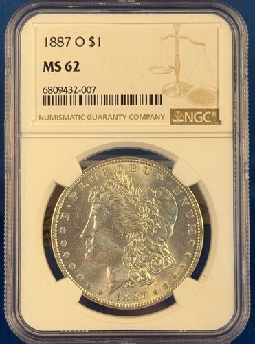 1887-O Morgan Silver Dollar – NGC MS62 – A Scarce Mint State Example