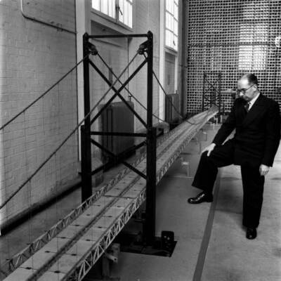 A Model Of The Severn Bridge 1953 Historic Old Photo
