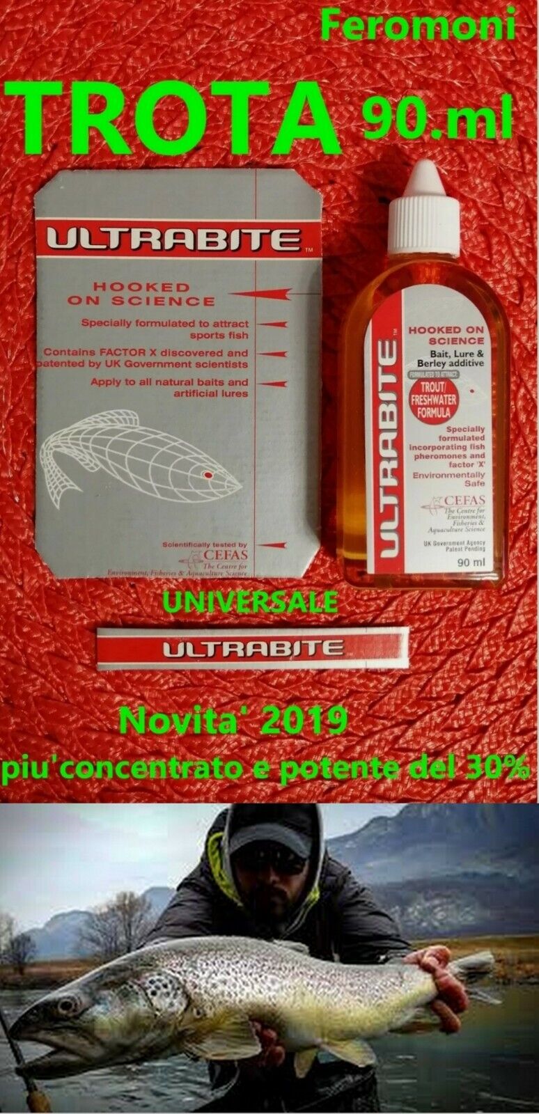90 Excellent ml.TROUT discount SALMON CHAR XFACTOR pheromones+30% Ultrabite attract