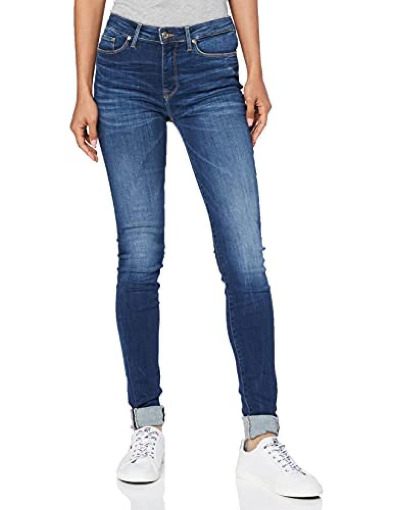 (TG. 26W / 28L) Tommy Hilfiger Como Skinny RW Jeans, Blu (Doreen 410), 26W / 28L