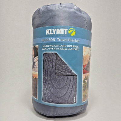 Klymit Horizon Travel Blanket Lightweight Durable Camping Blanket, Gray 80''x58''