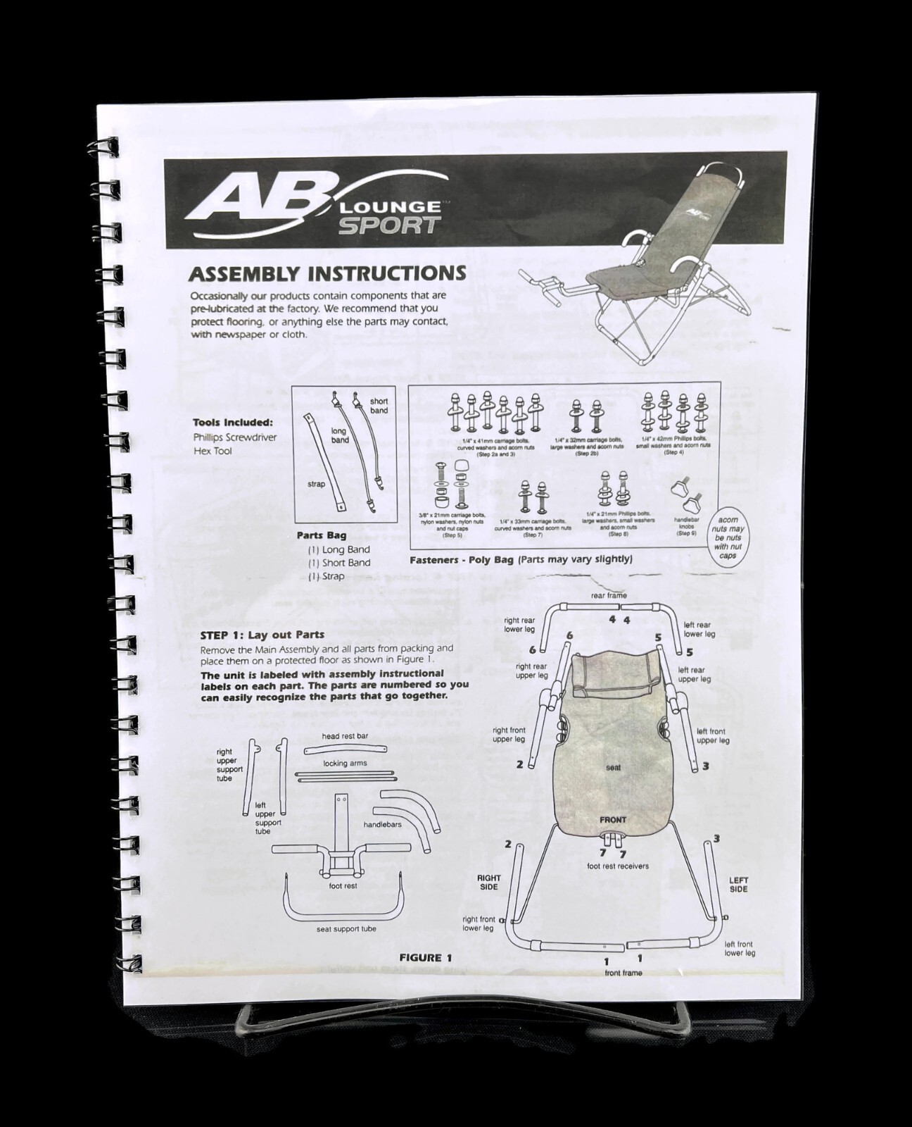 Ab Lounge Sport Manual Bundle Assembly Guide, Quick Start Guide, Owners Manual eBay