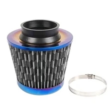 3" 76mm High Flow Inlet Cold Air Intake Cone Replacement Dry Air Filter Carbon