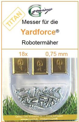 18 Titan Ersatz-Messer Qualitäts-Klingen 0,75mm Yardforce SA 900