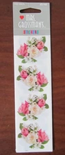 Vintage Mrs. Grossman's Stickers 3 Sheets ~ Rose Nosegay Flowers ~ New Sealed