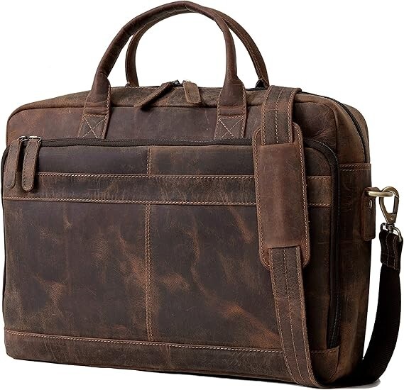 Premium Handmade Men's Genuine Leather Vintage Laptop Messen