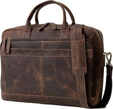 Premium Handmade Men's Genuine Leather Vintage Laptop Messenger Bag Briefcase