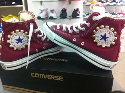 converse bordeaux alte borchie