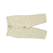 Chico's Women's Chino Capri Pants Straight Belted Size 2 US 12 Beige Linen