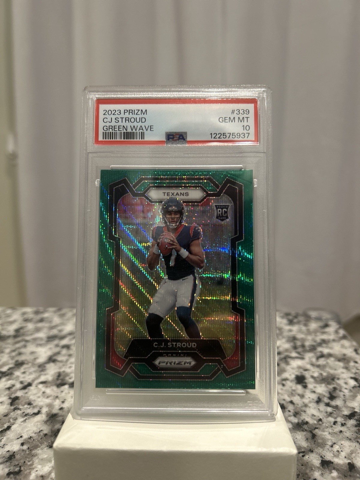 2023 Panini Prizm - Rookies C.J. Stroud #339 Green Wave Prizm (RC) PSA 10