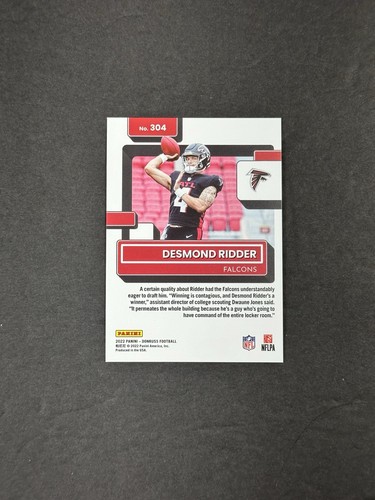 Donruss Desmond Ridder 2022 prueba de prensa premium clasificación dorada novato #304 Falcons - Imagen 3 de 4