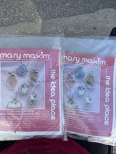 2 Mary Maxim Needlepoint Victorian Christmas Ornament Kits-Drums/Bird Feeder NEW