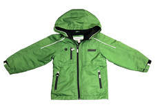 London Fog Youth Hooded Green Jacket Size 7 Full Zip Pockets Fleece Lined