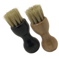 2 Pcs Shoe Cleaning Brush Wooden Bristle Portable Polishing Brush for Shoes
