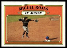 2021 Topps Heritage In Action Miguel Rojas Miami Marlins #10