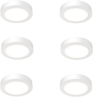 Slim Basics 4'' LED Ceiling Light, 6 Pack, Selectable White, Wet Rated