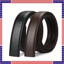 Men  s No Buckle Automatic Belt Strap 3.5cm Genuine Leather Replacement Waist Bel