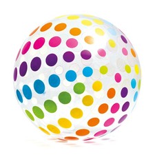 Intex Jumbo Inflatable Glossy Big Polka-Dot Colorful Giant Beach Ball Open Box 