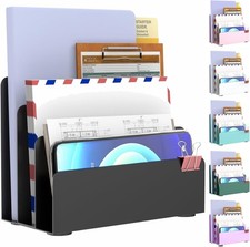 Mail Organizer Countertop Small Desk File Organizer Metal File Holder