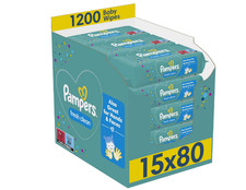 Image of Pampers Fresh Clean Baby Wipes 15 Packs of 80 Wipes Equals to 1200 Baby Wet Wipe