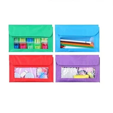 Four Magnetic Storage Pockets with Strong Magnet for Home School and Office Use