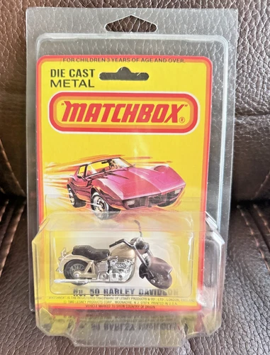 Vintage Matchbox Car, No. 50, Harley Davidson