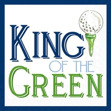 Boston International Golf King Of The Green Paper Cocktail Napkin 20 Count
