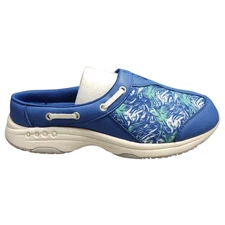 Easy Spirit SETKNOT35-KO Clogs Womens Size 9.5M Multi Palm Leaf Leather Slip On