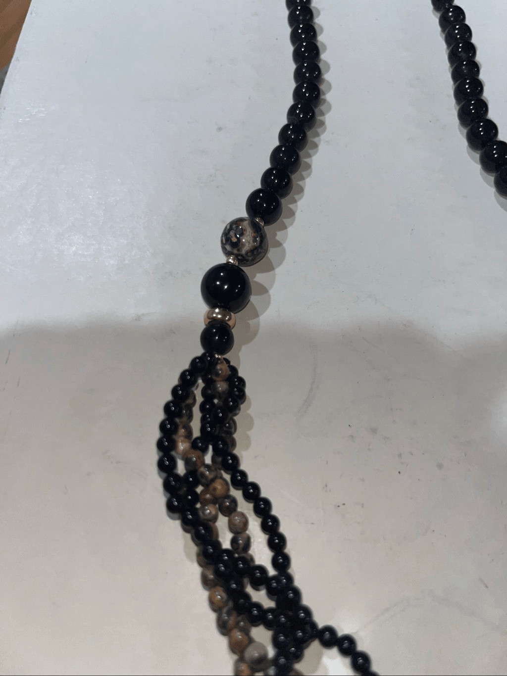 Beaded Statement Collar Necklace  Multi-Strand St… - image 2