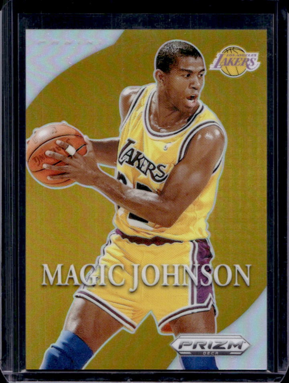2023-24 Prizm Deca Magic Johnson Most Valuable Players Gold #4/10 Lakers