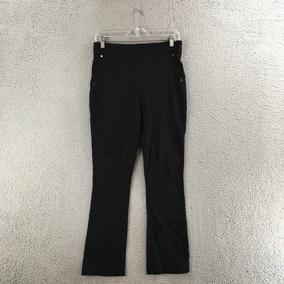 Maurices Ankle Pants Womens M Short Slim Fit Straight Leg Mid Rise Pull On Black