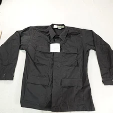 Propper Combat Coat Mens Large Long Black Military Tactical Uniform Shirt Jacket