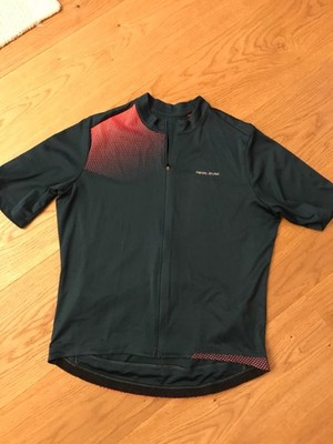 Pearl Izumi Fahrradtrikot Herren dunkelgrün mit orangen Punkten L