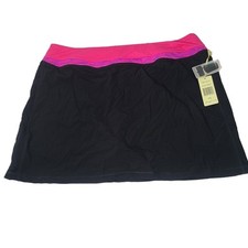 Tangerine Womens Plus XXL Skort Skirt Strech Shirring Black Purple Tennis New