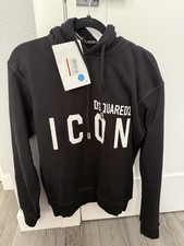 Dsquared2 ICON Logo Hoodie Black Men  s Medium NWT Luxury Streetwear Designer