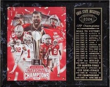 Ohio State Buckeyes 2024 National Champions 12" X 15"  Plaque ( 4 Photo Options)
