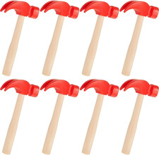 8 Pcs Wooden Hammer Toys Simulation Hammers Small Toy Maintenance Tools Toys for