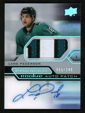 2021-22 Upper Deck Premier Acetate Rookie Patch Auto #ARLP Lane Pederson /249
