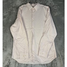 Banana Republic Non Iron Slim Fit Pink Stripe Dress Shirt Mens XL