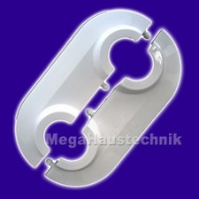 Abdeckrosetten doppel Rohrabstand 50mm Rohr Ø 12 - 18mm Heizungsrohr Heizkörper