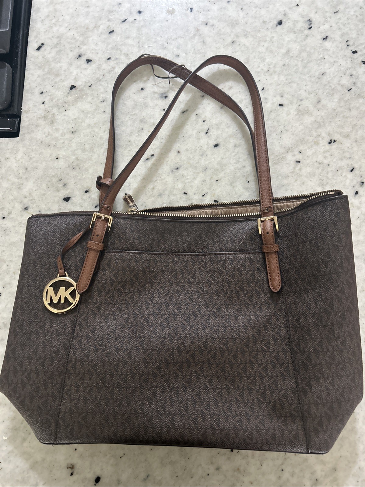 MICHAEL KORS Brown Medium Size LEATHER Shoulder Bag See Pictures For Condition