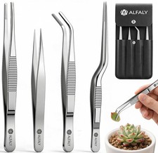 4pcs Garden Tweezers Set - 6.3" Long Plant Tweezers for Succulent, Bonsai  C...