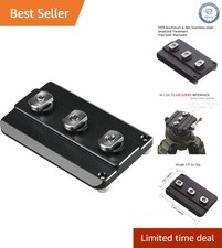 Compact Arca/RRS Compatible Mount Plate - Ideal for Portability and Stability