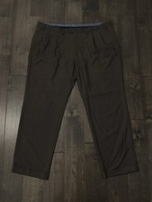 Ralph Lauren Brown Pleated Front Dress Pants Mens Size 42X31 Pockets Cuffed