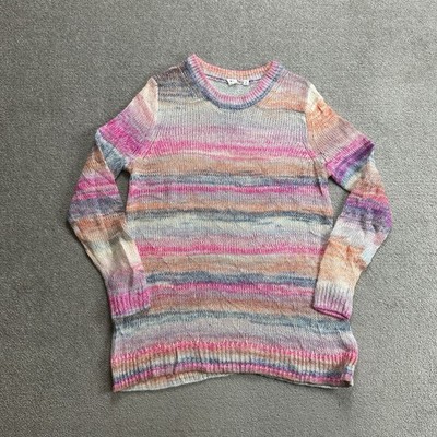 GAP Damen Pullover Sweater S Retro Jumper Strickpullover Bunt Pulli 14005 Rosa
